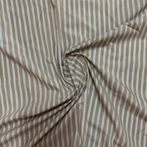 Pânză subțire maro cu dungi albe