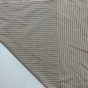 Pânză subțire maro cu dungi albe