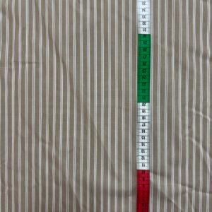 Pânză subțire maro cu dungi albe